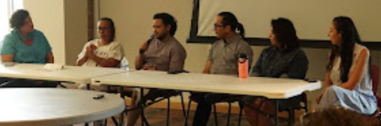 Community scholar Celeste Martinez and a panel of local Chicanx leaders speak with the Social Movements class in spring 2023 as part of the Documenting the Past, Fostering the Future project at the University of Denver