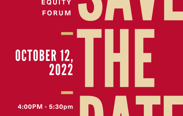 text that says "Save the date" education equity forum