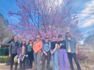 Posed photo at the Denver Botanical Gardens during a Pi Day event 