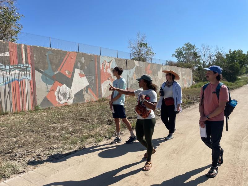 group of people walking