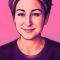 LIbbie: a stylized photo of a woman with brown hair and smile