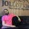 Chijioke: a bearded man in front of a Nigeria sign