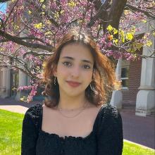 Muskan Fatima smiles at camera