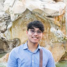 Patrick Flores smiles at camera