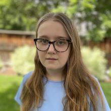 Grace Uhrain smiles at camera