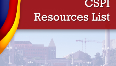 Screenshot of the opening page of the CSPI Resource list