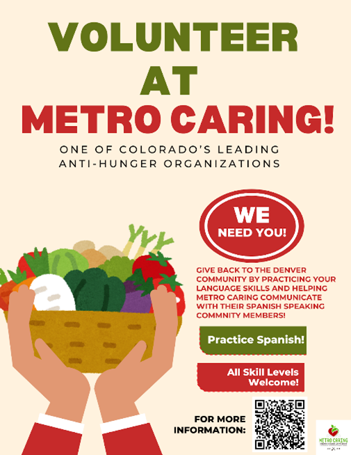 image of flyer asking for volunteers for metro caring