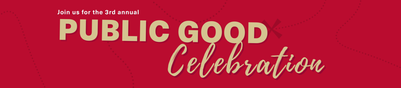 image that says public good celebration