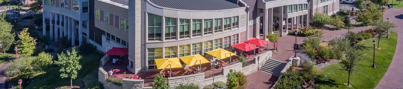 aerial view of anderson academic commons