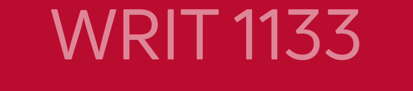 WRIT 1133 in DU Crimson and white